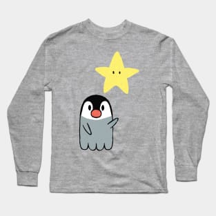 Pengu and his star balloon Long Sleeve T-Shirt